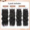 Black Hair Extensions Clip ins 20Inch Long Wavy Clip in Hair Extensions for Women 4PCS Natural Soft Curly Thick Hairpiec