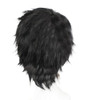 OYSRONG Men Short 118130cm Black Curly Wig Multifunction Fluffy Layered Frizzy Cosplay Heat Resistant Fibre Wig
