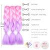 BACANA Pink Ombre Braiding Hair Light PinkLight Purple 3 Packs Jumbo Braid in Hair Extension Ombre Colors High Temperatu
