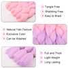 BACANA Pink Ombre Braiding Hair Light PinkLight Purple 3 Packs Jumbo Braid in Hair Extension Ombre Colors High Temperatu