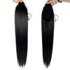 VAVANGA 30inch Long Yaki Straight Drawstring Ponytail Natural Black Fake Ponytail Hair Piece Thick Hair Extension for Bl