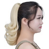 Blonde Ponytail ExtensionClaw Clip Ponytails 12in Curly 38 OZ Fake Hair Extensions Synthetic Hair pieces for Women SYXLC