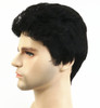 Wiginway Men Short Black Straight Wig Natural Looking Daily Casual Wear Synthetic Haircut Wig 6 Inch 4RA6 Black