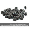 GOTDYA 2500pcs 5mm Hair Extentions Beads Silicone Lined Micro Rings Links I Tip Weft Sew in and Hair Tinsel Beads for Ha