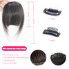 RosesAngel Clip on Bangs Hair Clip Human Hair Bangs Clip in Bangs Hair Pieces for Women Fake Bangs Fake Hair Brown Neat