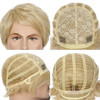 Kalyss 8 Short Straight Mens Blonde Color Wig Heat Resistant Synthetic Hair Wig blonde