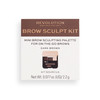Makeup Revolution Eyebrow Kit Brow Palette For Sculpting The Perfect Brows Vegan CrueltyFree Dark 0077oz22g