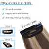 SEGO 2 Pcs Short Hair Extensions Clip in Human Hair 6 Inch 20g Hairpiece Human Hair Toppers for Women With Thinning Hair