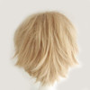 Snoilite Unisex Short Linen Blonde Anime Wig Women Mens Male Short Fluffy Layered Pixie Wig Synthetic Hair Full Wigs for