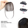 Clip In BangsFake Bangs Hair Clip Dark Brown Clip On Bangs Real Human Hair Air Curtain Bangs For Women Clips Wispy Bangs