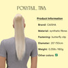 CAISHA 20 Hairpiece Ponytail Clip On Extensions With Butterfly Claw Straight Blond Mix H55