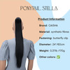 CAISHA 24 Hairpiece Ponytail Clip On Extension Long Hair Straight Light Brown H608