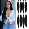 ROSDINA Prestretched Braiding Hair 30 Inch 8 Packs Natural Black Super Long Braiding Hair For Twist or Box Braids Yaki T