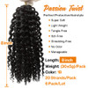 Passion Twist Hair 6 Packs Water Wave Synthetic Crochet Braids for Passion Twist Braiding Hair Bohemian Curl Hair Extens