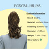 CAISHA 14 Wavy Clip On Ponytail With Butterfly Clip Hairpiece Heatresistant Synthetic Fibres Blond Brown Mix H82