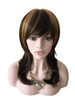 Nicetobuy Synthetic Wigs Shoulder Length Natural Wavy Fluffy Curly Loose Curl Hair Brown Highlights Wigs for Women