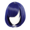 ANOGOL Hair Cap Blue Cosplay Wig with Bangs Short Natural Navy Bob Wigs for Women Blue Bob Wigs for Movie Anime Cosplay