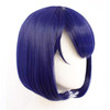 ANOGOL Hair Cap Blue Cosplay Wig with Bangs Short Natural Navy Bob Wigs for Women Blue Bob Wigs for Movie Anime Cosplay