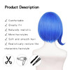 LABEAUT Max Beauty Green Cosplay Wig with Bangs for Women Straight Mint Anime Cosplay Halloween Party Hair Wig Free Cap