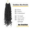 LMZIM 12inch Goddess Box Braids Crochet Hair Pre Looped Boho Crochet Braid 8 Packs Boho Box Braids Curly Ends Synthetic