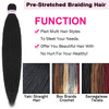 BEFUNNY Pre Stretched Braiding Hair 8packs 16 Inch Short Black Crochet Human Hair For Braids Or Twist Itchy Free Yaki Pe