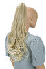 CAISHA 24 Long Hair Clip On Ponytail Extension HeatResistant Synthetic Hairpiece Slightly Wavy Brown Mix H46