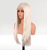 vedar 613 Wigs for Women Synthetic Hair Platinum Blonde Lace Front Wig Glueless Wig with Middle Parts Silky Straight Lon