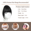 Clip In BangsFake Bangs Hair Clip Natural Black Clip On Bangs Real Human Hair Curtain Bangs For Women Clips French Bangs