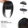 Clip In BangsFake Bangs Hair Clip Natural Black Clip On Bangs Real Human Hair Curtain Bangs For Women Clips French Bangs