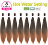 BEFUNNY Pre stretched Braiding Hair 8Packs 20 Colorful Professional Synthetic Crochet Braiding Hair For Crochet Braids O