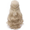 Probeauty Long Blonde Braid Wig Women Halloween Costume Cosplay Wig Cap Curly Braid B