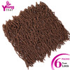 Youngther 18 inch New Faux Locs Crochet Hair Curly Wavy 6 Packs Crochet Faux Locs Hair Synthetic Crochet Hair for Black