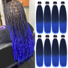 Liang Dian PreStretched Braiding Hair 22 inch 8packs Hot Water Setting Synthetic Hair Crochet Braiding Hair Extension 1B