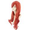 BERON Orange Womens Wig Long Curly Hair Wig for Girls Dark Orange Heat Resistant Synthetic Wigs for Cosplay Constume Par