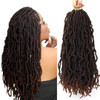 Youngther New Faux Locs Crochet Hair 18 inch Most Natural New Soft Locs Crochet Hair 6 Packs Synthetic Crochet Hair for