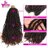 Youngther New Faux Locs Crochet Hair 18 inch Most Natural New Soft Locs Crochet Hair 6 Packs Synthetic Crochet Hair for