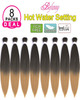 Braiding Hair8 Packs 24 Inch Pre Stretched Braiding Hair Professional Ombre Two Tone Prestretched Hair For Knotless Brai