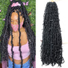 LMZIM 36 Inch Butterfly Locs Crochet Hair 5 Packs Long Distressed Soft Faux Locs Crochet Braids Locs for Black Women
