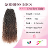 Faux Goddess Locs Crochet Hair 18 Inch Boho River Locs Hippie Wavy Crochet With Curly Hair In Middle And Ends Braids Hai