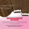 Moresoo Brown Tape in Hair Extensions Human Hair Light Brown Real Hair Tape in Extensions Remy Human Hair Invisible Tape