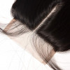 Amberhair 4x4 Middle Part Lace Closure Straight Human Hair 8A Brazilian Virgin Hair With Baby Hair 130 Density Natural C