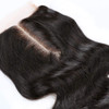 Amberhair Lace Clousre Human Hair Body Wave 8A Brazilian Virgin Remy Hair 35x4 Middle Part Closure With Baby Hair 130 De