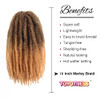 ToyoTress Marley Twist Braiding Hair 18 Inch 6 Packs Marley Twist Crocht Hair Ombre Blonde Afro Kinky Curly Marley Braid