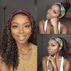 YMS Headband Wig Human Hair 230 Highlight None Lace Front Wigs Human Hair Curly Headband Wigs for Black Women 150 Densit