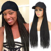 AliRobam Hat Wigs Baseball Cap with Senegalese Twist Braids Hair extensions Hat With Braided Hair attached for Black Whi