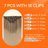Full Shine Clip in Hair Extensions Human Hair Clip in Extensions Balayage Golden Brown to Golden Blonde Highlight Blonde