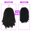 YEBO 4 Packs Spring Twist Hair 12 Inches Ombre Colors Synthetic Braiding Hair Extensions for WomanT350