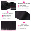 Straight Human Hair Clip in Hair Extensions for Women 100 Unprocessed Full Head Brazilian Virgin Hair Natural Black Colo