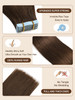 YILITE Tape in Hair Extensions 4 Medium Brown Color Remy Human Hair Silky Straight Seamless Skin Weft Real Natural Hair