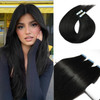 Tape in Hair Extensions Human Hair for White Women18Inch Ombre Balayage Hair Extensions Tape in Brown Roots Color 3 Fadi